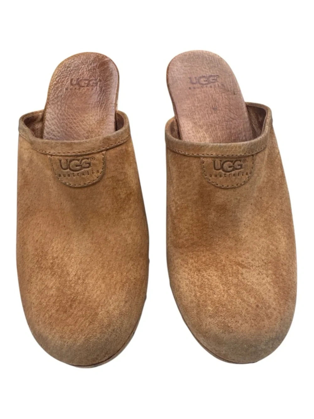 UGG Tan Chestnut Suede Slip-On Clogs with Box Size 6 EUC - Picture 4 of 13